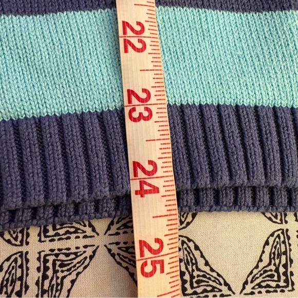 LACOSTE Blue and Teal Cotton Pullover size 36 - Picture 9 of 11